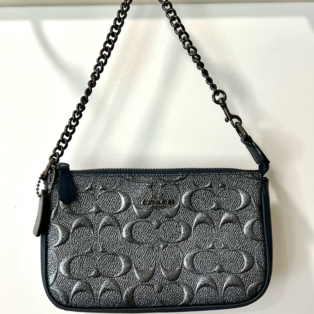 Coach charcoal glitter bag